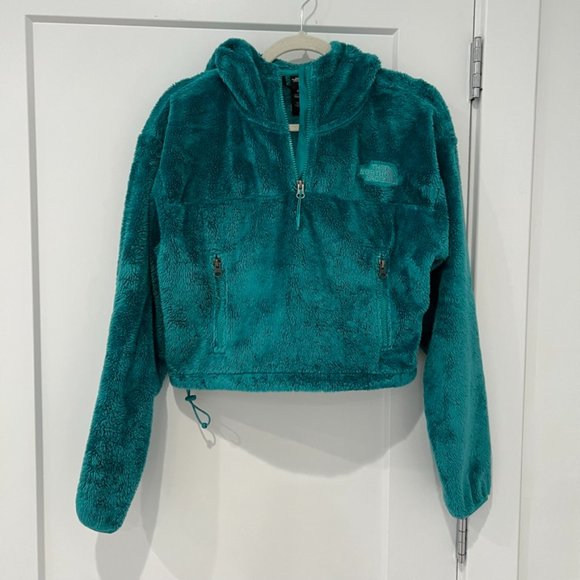 NWOT THE NORTH FACE Women's Osito ¼ Zip Hoodie, Jewel Tone Green, S - Picture 5 of 10